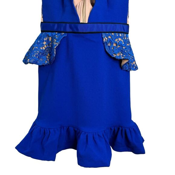 Three Floor Revolve West End Cobalt Blue and Rose Nude Dress NWT - Picture 5 of 13